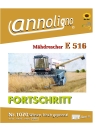Fortschritt Mähdrescher E 516 Bild- Reparaturanleitung & Bild- Ersatzteilliste & Bild- Bedienungsanleitung & Einstelltabellen - annoligno 1070